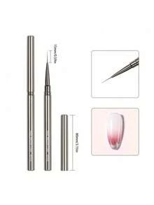 Nail Art Liner Pen, Fine Lines, Stripe Painting, 6/9/12/15/18/25mm. Nail Design Pen, Professional Nail Art Tool, Pinceau Ongle Gel. - Grey - View 10