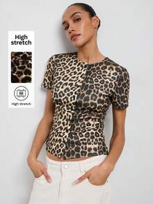 Maija Leopard Print Long Sleeve Cardigan Knit Top - Multicolor - View 3