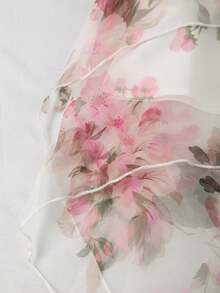 GlowEve Vestido elegante sin mangas con estampado floral y volantes en el bajo - Multicolor - Ver 5