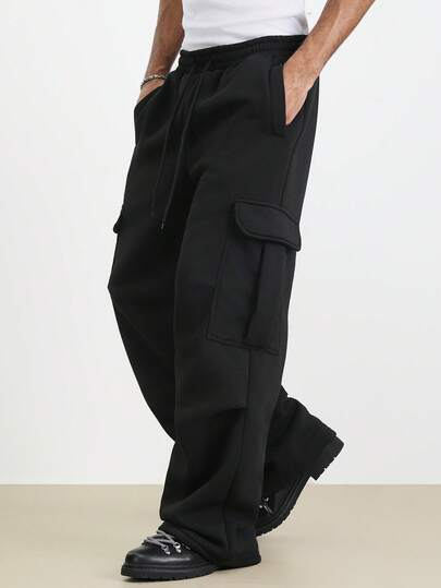 TOKVUE Men's Casual Solid Color Cargo Jogger Pants