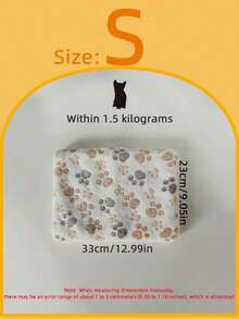 Đệm nằm cho thú cưng bằng vải lông san hô dày mềm mại, màu trắng kem với họa tiết dấu chân, chiếc giường ấm áp thoải mái cho mọi mùa, món quà hoàn hảo cho mèo và chó nhỏ và vừa, tấm đệm êm ái cho thú cưng. - trắng - Xem 9