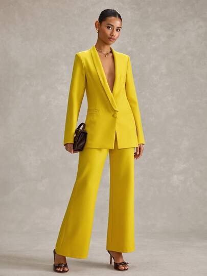 SHEIN Women Blazer And Pant Regular Fit Suit Sets