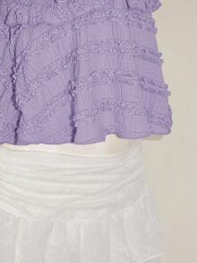 Sweetina Women's Solid Color Lace Fitted Camisole, Versatile For Dates And Outings - Mauve Purple - View 10
