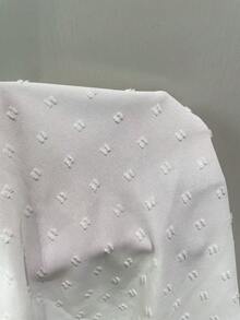 Sunnyshic Robe princesse à col carré et manches en pétale de style français pour femmes grandes tailles, été - Blanc - Voir 7