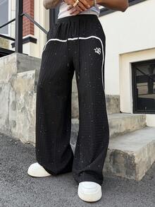 PAVTROS Young Street 纹理闪光裤 - 黑色 - 查看 6