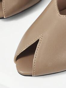 Mnmlis Women's Fashionable Versatile Commuting Minimalist Wedge Sandals - Mocha Brown - View 6