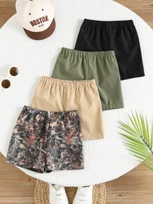 4条装男婴弹力腰休闲宽松百搭短裤 - 彩色 - 查看 2