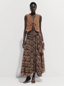 Lumivelle 佩斯利印花系带裹身裙 - 彩色 - 查看 6