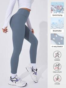 Easithlete Quần legging cạp cao không đường may ôm sát dành cho nữ - Mềm mại như mây, thoáng khí, co giãn 4 chiều, nhanh khô, thích hợp cho chạy bộ, đạp xe, yoga, pickleball, tập thể dục và mặc thường ngày. - Nhiều màu - Xem 4