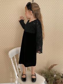 DAZY Girls Solid Color Dress - Black - View 7