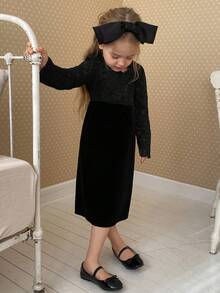 DAZY Girls Solid Color Dress - Black - View 8