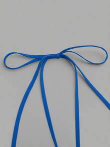 Sweetra Đầm slip mùa hè gợi cảm, đa năng, thanh lịch, trang trí ren, thắt eo, dây mảnh. - Xanh đậm - Xem 4