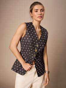 Áo blazer dài tay ôm dáng thanh lịch, nhẹ nhàng của MAIJA - màu nâu - Xem 7
