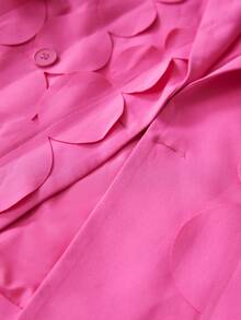 Revavyn Revavyn 时尚激光切割装饰设计轻盈奢华西装外套，欧美风格，春夏款 - 珊瑚粉 - 查看 7