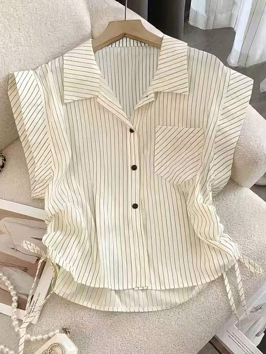 GlowEve Women's Striped Single-Breasted Casual Versatile Daily Wear Shirt - Multicolor - View 1
