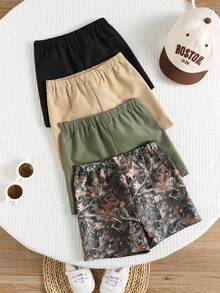 4条装男婴弹力腰休闲宽松百搭短裤 - 彩色 - 查看 5