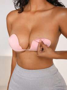 NudeFit Set de 7 piezas de parches para pezones con diseño de corazón y trébol, adecuado para uso diario - Rosa - Ver 4