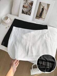 Comfortcana 2件套大码黑白迷你裙 - 彩色 - 查看 9