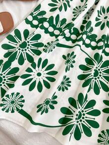 Travachic KIDS Tween Girls' Summer Vacation Casual Floral Print Camisole Dress - Green - View 7