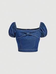 Sweetra Women's Casual Denim Outfit - Blue - View 4