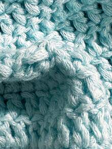 Swim Mod 2pcs/Set Spring/Summer Crochet Starfish & Shell Pattern Design Spaghetti Strap Backless Beach Cover Up Set For Women - Purple - View 5