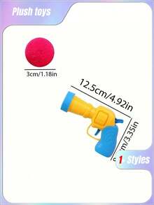 CAT Pom-Poms Launcher Toys, Random Color Cat Pom-Poms Self-Hi ToysThe Product Image Has A Method Of Use,Consumables Pet Interactive Launch Pom-Poms Toy Gun 1pc - Multicolor - View 2