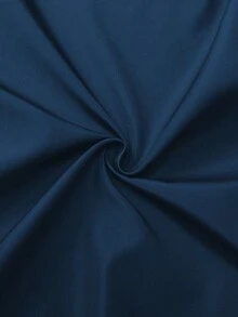 Manfinity Homme Men's Casual Everyday Commute Versatile Letter Graphic Zip-Up Baseball Jacket - Navy Blue - View 8