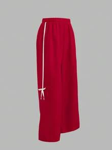 SHEIN Tween Girls' Casual Butterfly Graphic Round Neck Short Sleeve T-Shirt And Pants Set - Multicolor - View 5