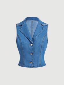 Sweetra Women's Casual Denim Outfit - Blue - View 9