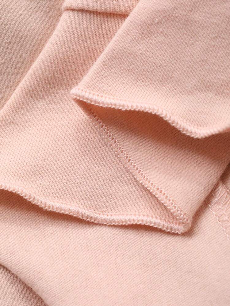 2pcs Women Summer Pajama Set: Deer Embroidery Short Sleeve Top And Solid Color Straight Leg Pants