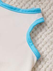 PETSIN 1pc Brown Letter GOOD Printed Pet Tank Top Blue Pinduomi White Casual Style Pet Clothes - Multicolor - View 2