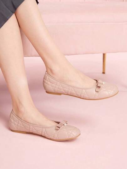 CUCCOO DOLLMOD Zapatos de ballet planos con bordado de perlas y estilo dulce y delicado para mujer