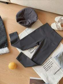 Dazy Kids Girls Slim Fit Leggings - Light Grey - View 4