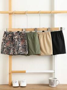 4条装男婴弹力腰休闲宽松百搭短裤 - 彩色 - 查看 4