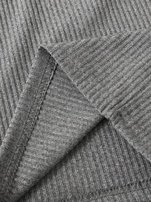 SHEIN Genkimix Kids Girls' Fashionable Ruffle Hem Sleeveless Top, Summer - Light Grey - View 5