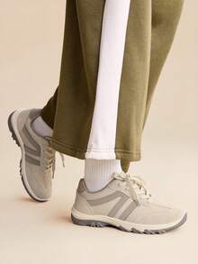 CUCCOO EASI Giày thể thao nữ buộc dây, thoải mái, phù hợp mang hàng ngày. - Màu be - Xem 9