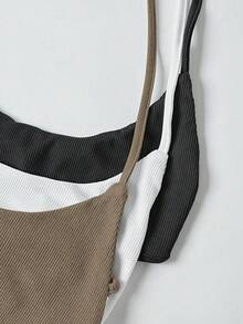 EgrlEra 女士纯色吊带系带休闲百搭日常上衣 - 彩色 - 查看 3