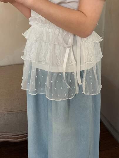 DAZY Tween Girls' Solid Color Minimalist Casual Skirt