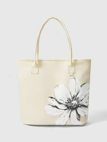 ROMWE Kawaii 花朵手提包单肩包 - 白色 - 查看 1