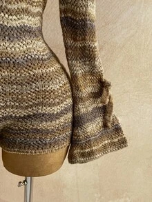 Soleia Mono de punto minimalista sin hombros para mujer, uso diario - Multicolor - Ver 6