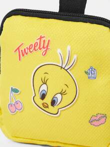LOONEY TUNES X SHEIN 零钱包，多功能收纳袋，硬币收集整理袋，男女通用 - 黃色 - 查看 3
