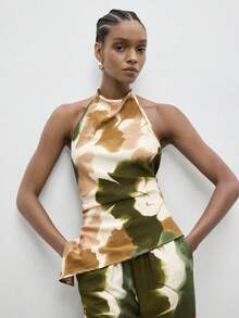 Maija 女士扎染印花露背吊带上衣和裤子两件套，夏季时尚 - 彩色 - 查看 6