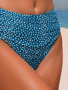 Swim Lushoire Vacation Beach Bikini Swimwear Set - Teal Blue - View 5
