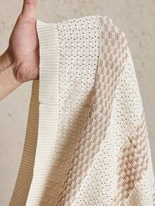 Manfinity Homme Men's Short Sleeve Hollow Out Jacquard Knit Top - Multicolor - View 7