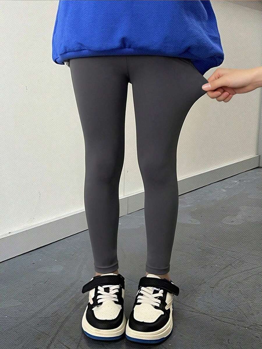 Dazy Kids Girls Slim Fit Leggings - Light Grey - View 1