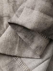 DAZY 女士休闲碎花褶裥阔腿裤，春夏款 - 灰色 - 查看 9