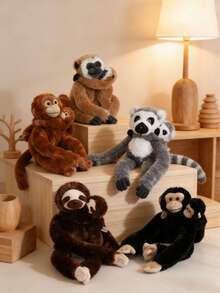 MINKOJA 悬挂系列毛绒玩偶——可悬挂的小动物，可爱的毛绒玩偶，可选长臂猴、大猩猩、树懒、长臂猿等，柔软的填充玩偶可用作装饰吊坠、窗帘绑带、摄影道具，是生日或节日惊喜礼物，情人节、感恩节、复活节等节日玩具礼品。 - 彩色 - 查看 14