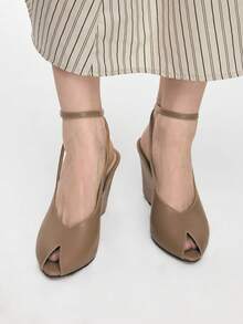 Mnmlis Women's Fashionable Versatile Commuting Minimalist Wedge Sandals - Mocha Brown - View 9