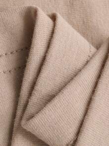 Livesso 女士宽松圆领印花卡其色T恤衫（夏季款） - 卡其色 - 查看 3