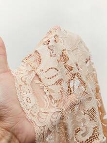 Amplova 2026 New Lace Sexy Sheer Women Blouse - Apricot - View 6